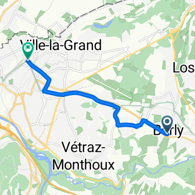 Chemin Lapraz, Cranves-Sales à Esplanade François Mitterrand, Annemasse