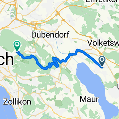 Route nach Zürichbergstrasse, Zürich