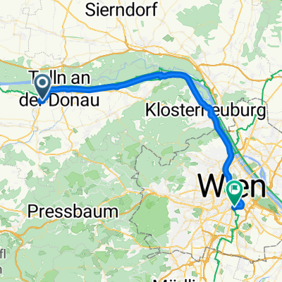 Überländstraße, Langenrohr to Passage Südtiroler Platz Hauptbahnhof, Vienna