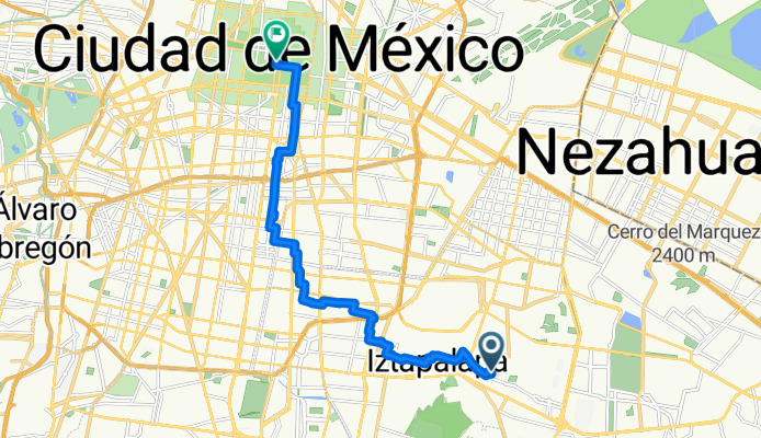 Cerrada Tercera de Moctezuma, Iztapalapa a Plaza de la Constitución, Cuauhtémoc