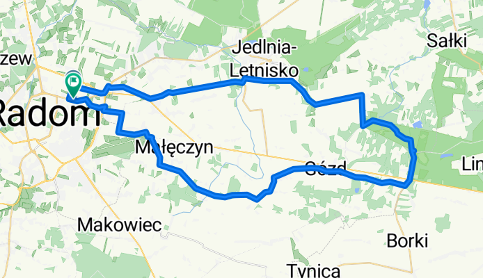 Radom - Podgóra (Gózd) - Radom