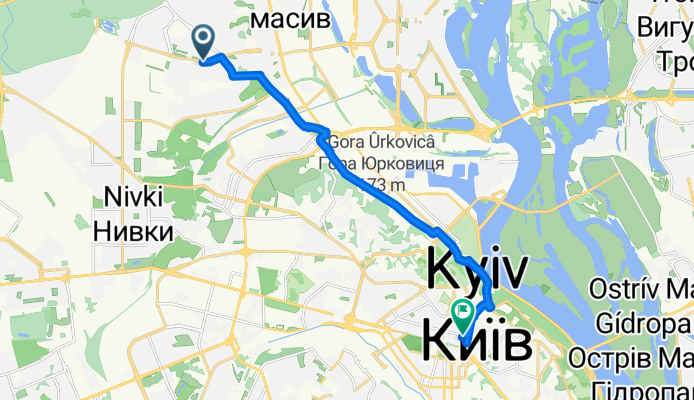 Правды проспект, Киев до Богдана Хмельницкого улица, Киев