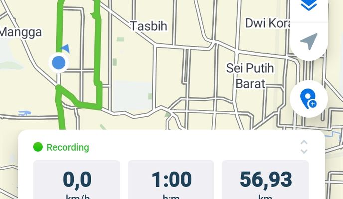 Foto 1 de la ruta de Bikemap "Jalan Jenderal Besar A.H. Nasution No.9 to Jalan Ngumban Surbakti"