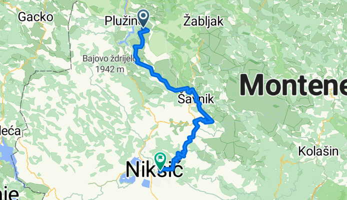 Жабљак - Трса - Плужине, Trsa naar Вука Караџића, Nikšić