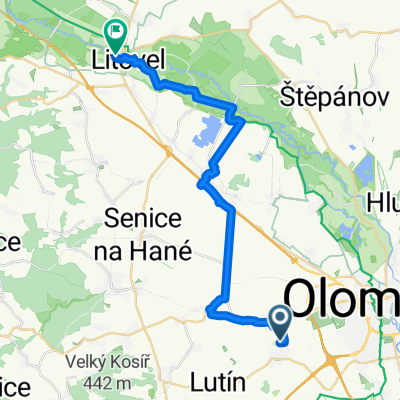 Hněvotín, Hněvotín do Koupaliště, Litovel
