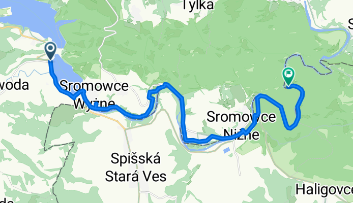 49.417, 20.321 do 49.408, 20.429