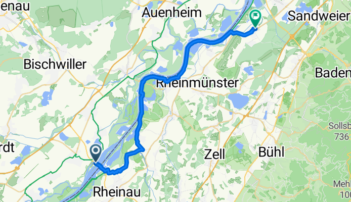 Rue des Écluses, Gambsheim nach Hauptstraße, Hügelsheim