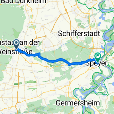 Route nach Speyer