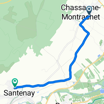 D 113 A, Chassagne-Montrachet naar Ruelle Sainte-Agathe, Santenay