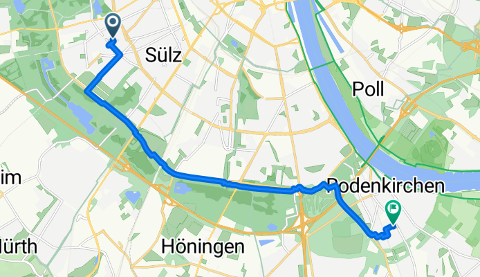Gleueler Straße, Köln nach Rotdornstraße, Köln