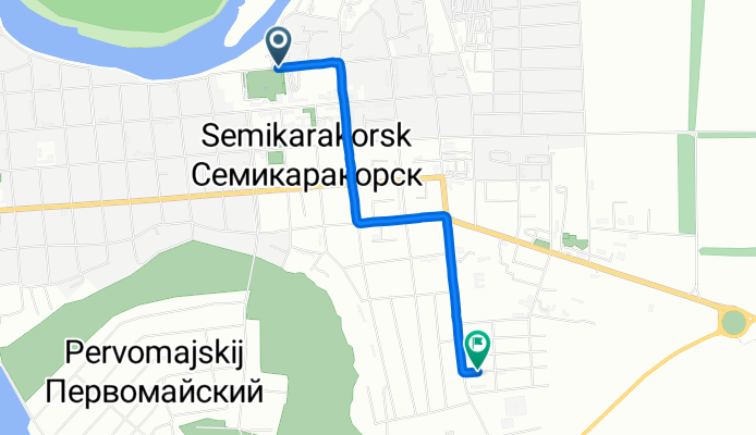 От Красноармейская улица до Станичная улица