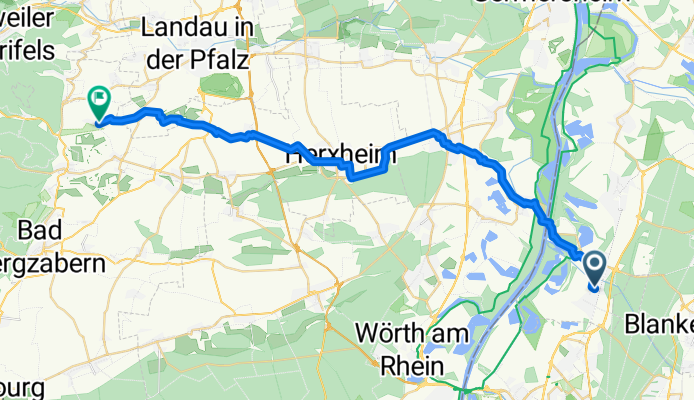 Kleiststraße, Eggenstein-Leopoldshafen nach Im Kreuz, Göcklingen