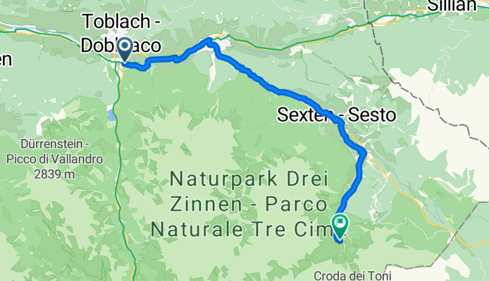 Bahnhofstraße, Toblach nach Sexten