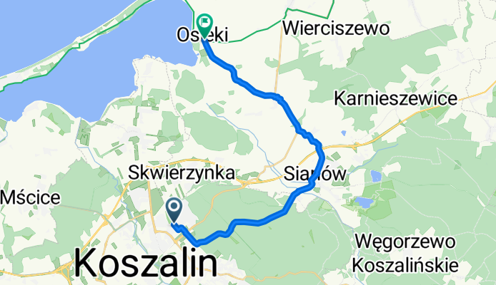Kołłątaja 6B do Jaśminowa 5A