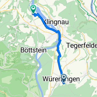 Baderweg, Würenlingen nach Lerchenweg, Leuggern