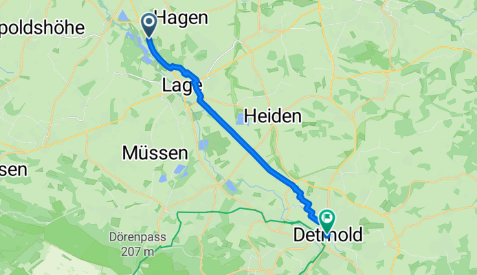 Altdorferstraße, Lage nach Bruchstraße, Detmold