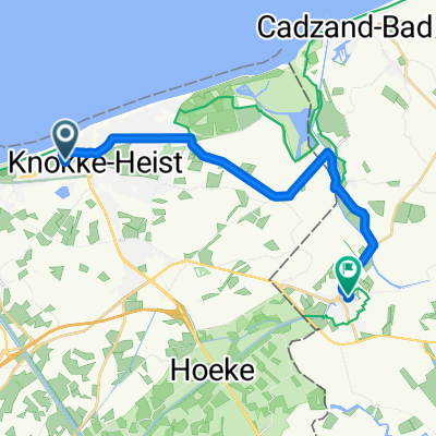 Wilderozenpad, Knokke-Heist à Zuiddijkstraat, Sluis