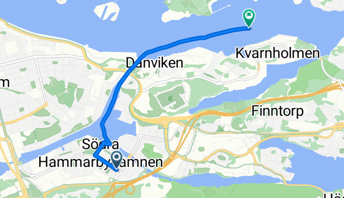 Lugnets allé, Stockholm to Nacka