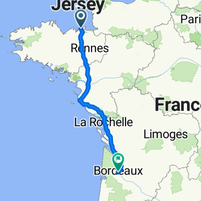 Place Chateaubriand, Saint-Malo to Place Rohan, Bordeaux