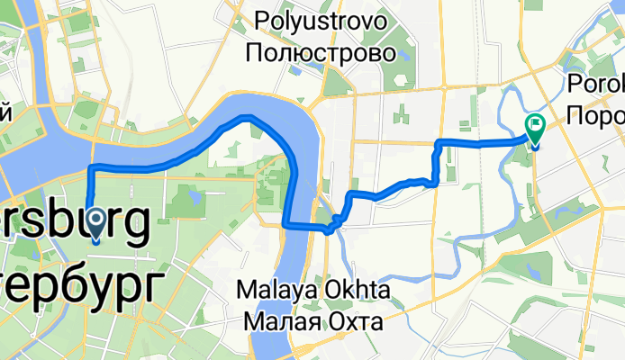 Басков переулок, Санкт-Петербург до улица Передовиков, Санкт-Петербург