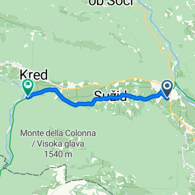 Goriška cesta, Kobarid to Robič, Kobarid