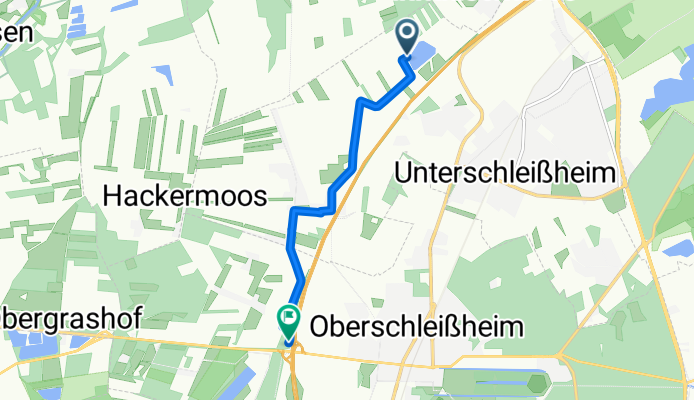 Furtweg, Unterschleißheim nach Dachauer Straße, Oberschleißheim