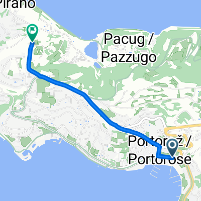 Portorož, Portorož nach Ulica IX. Korpusa, Piran