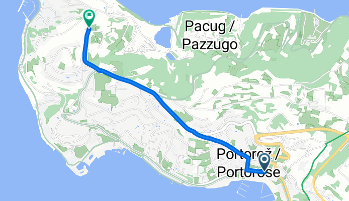 Portorož, Portorož nach Ulica IX. Korpusa, Piran