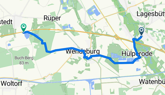 Bruchkamp, Schwülper nach Kieswerk, Wendeburg