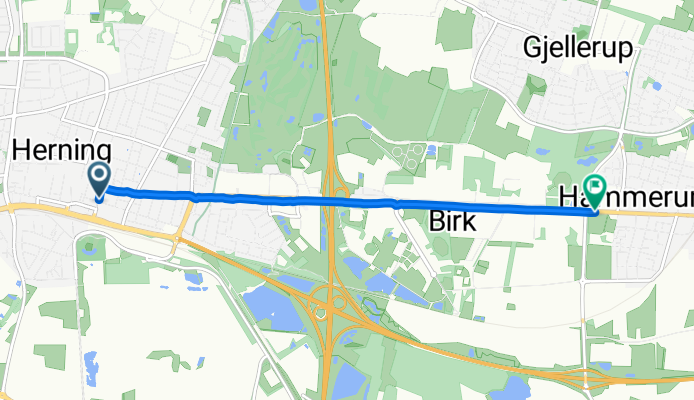 Banegårdspladsen, Herning to Hammerum Hovedgade, Herning