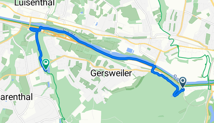 Am Schanzenberg, Saarbrücken nach West, Saarbrücken