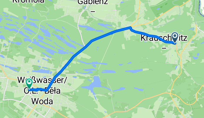 Mühlenstraße, Krauschwitz nach Hermannstraße, Weißwasser/Oberlausitz