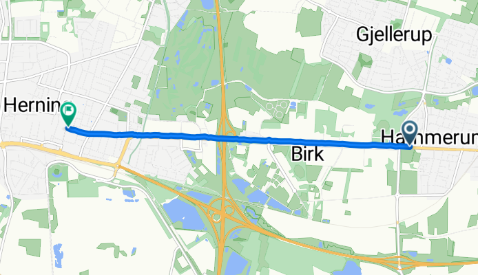Landbrugsskolestien, Herning to Kousgaards Plads, Herning