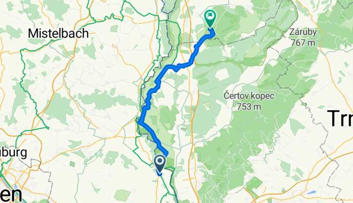 Route zu Motel Tomky