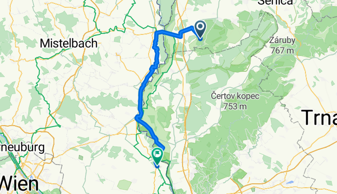Von Borský Svätý Jur bis Marchegg - Österreich