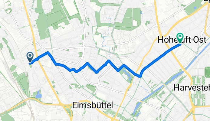 Eimsbüttel, Hamburg nach Straßenbahnring, Hamburg