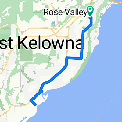 Keefe Rd, West Kelowna to Keefe Rd, West Kelowna