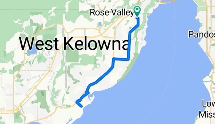 Keefe Rd, West Kelowna to Keefe Rd, West Kelowna