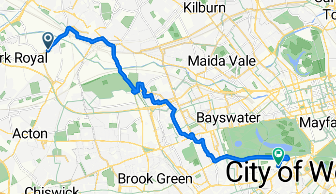 Acton Lane, London to Brompton Road, London