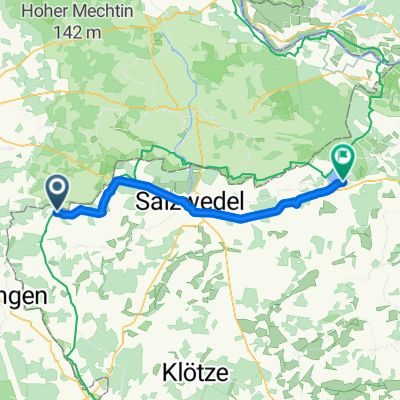 Dahrendorf, Dähre nach Bahnhofstraße, Arendsee (Altmark)