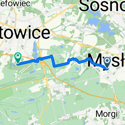 Fryderyka Chopina do Muchowiec Droga do Lotniska