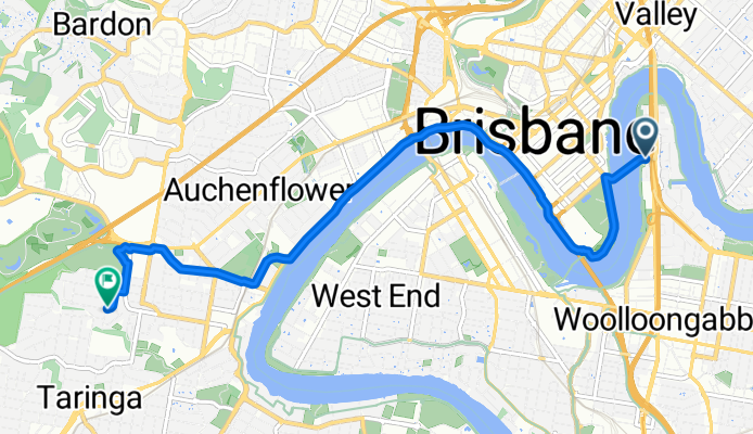 Deakin St, Kangaroo Point to Orchard St, Toowong