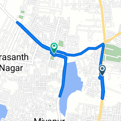DMart Miyapur to A S Raju Nagar Children's Park