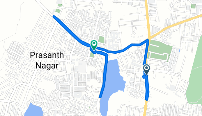 DMart Miyapur to A S Raju Nagar Children's Park