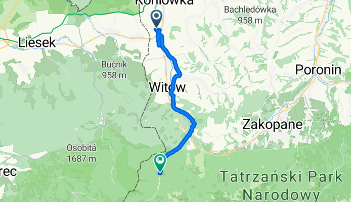 49.375, 19.810 až 49.258, 19.815