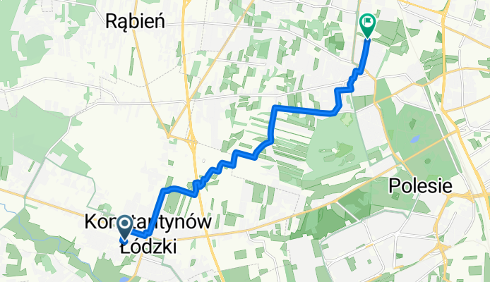 Gen J Bema, Konstantynów Łódzki do Kwiatowa, Łódź
