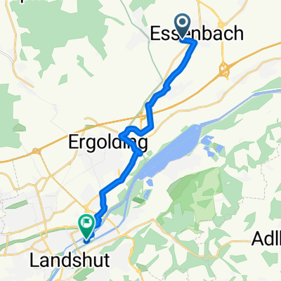 Schlehenstraße, Essenbach nach Isarweg, Landshut