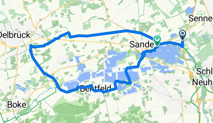 Route in Paderborn