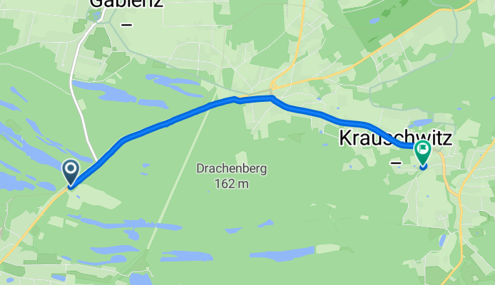 Waldseeweg, Weißwasser/Oberlausitz nach Alte Schloßstraße, Krauschwitz