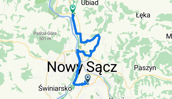 B Limanowskiego, Nowy Sącz do Dąbrowa, Chełmiec